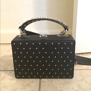 Nasty Gal Black Studded Handbag